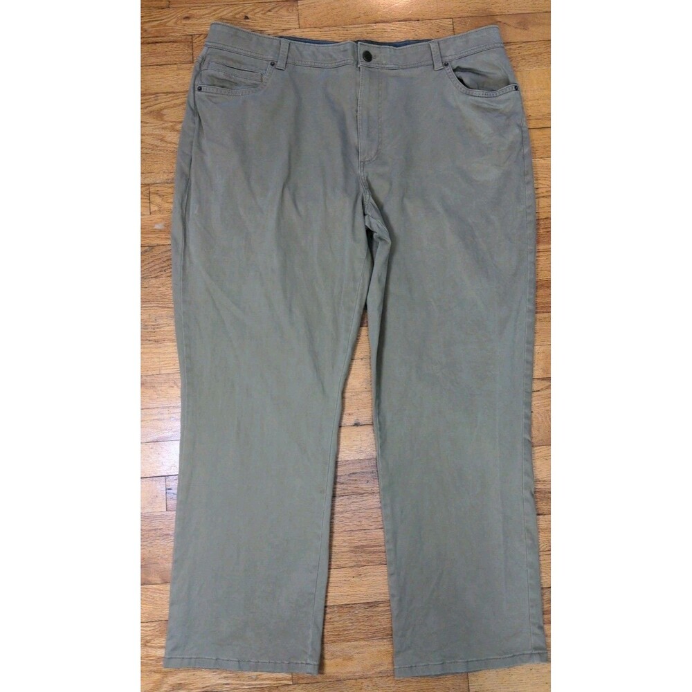 Bob Timberlake Men’s Khaki Pants Tan Straight Leg Denim Jeans 44 x 32 EUC